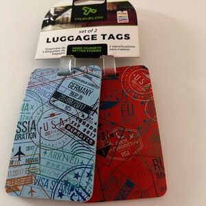 Travelon Red and Black Luggage Tags